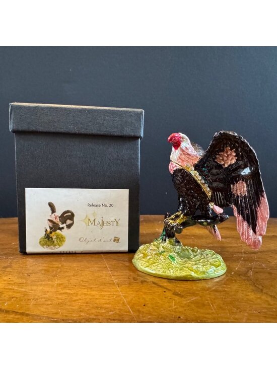 Majesty Other - Majesty Release No. 20 Decorative Eagle Trinket Box With Rhinestones & Hinged Li